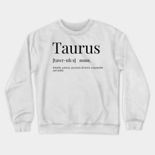 Taurus Definition Crewneck Sweatshirt